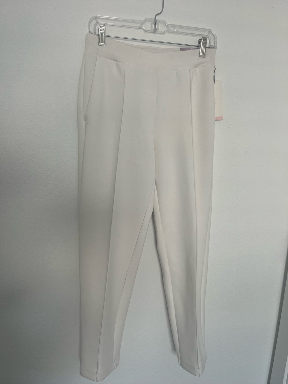 Calia Soft Scuba Pant Cream Tapered Pants